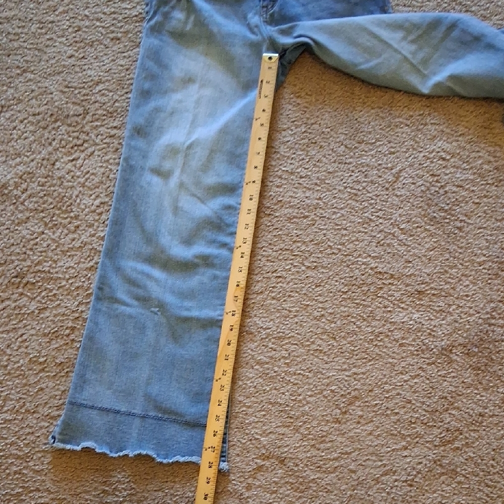 Democracy Ab Technology Light Blue Flare Jeans with Frayed Hem - Picture 7 of 8